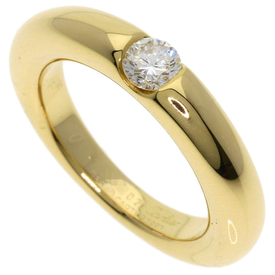 CARTIER Ring 18K Yellow Gold gold Ellipse 1P Diamond #47