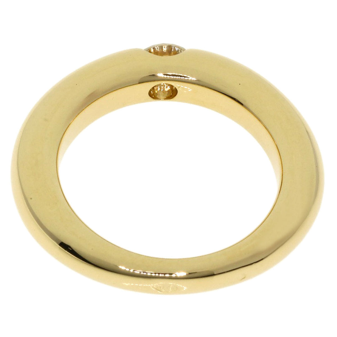 CARTIER Ring 18K Yellow Gold gold Ellipse 1P Diamond #47