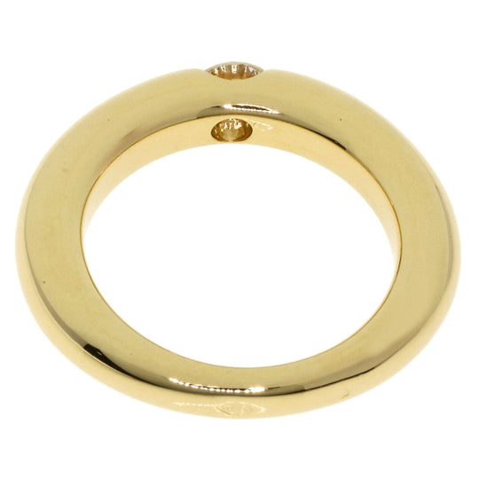 CARTIER Ring 18K Yellow Gold gold Ellipse 1P Diamond #47