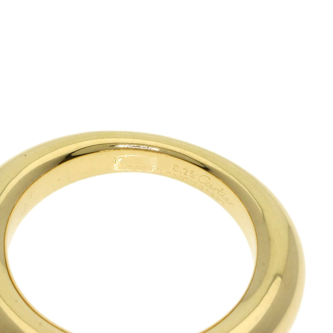 CARTIER Ring 18K Yellow Gold gold Ellipse 1P Diamond #47