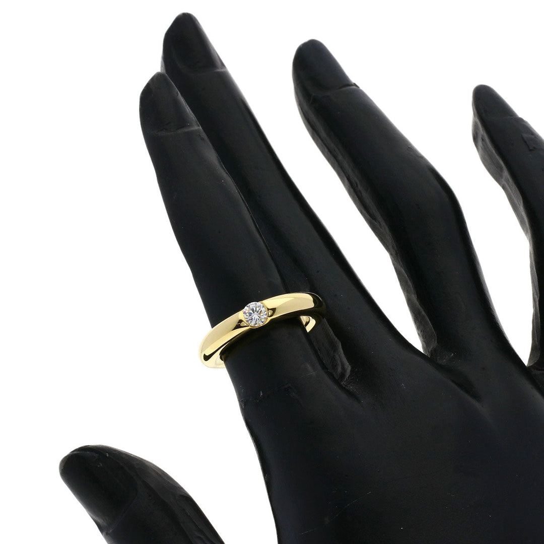 CARTIER Ring 18K Yellow Gold gold Ellipse 1P Diamond #47