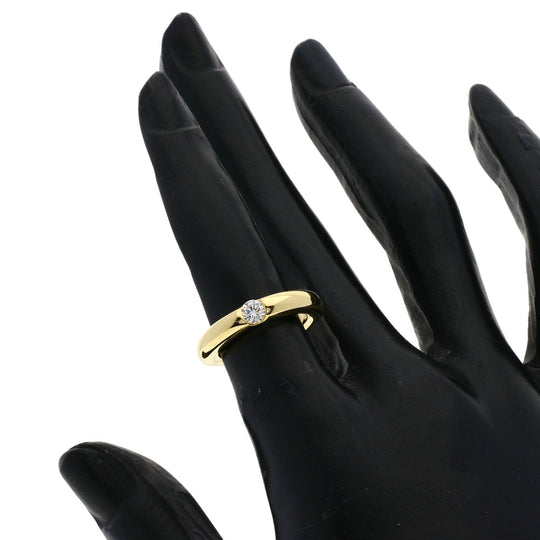 CARTIER Ring 18K Yellow Gold gold Ellipse 1P Diamond #47