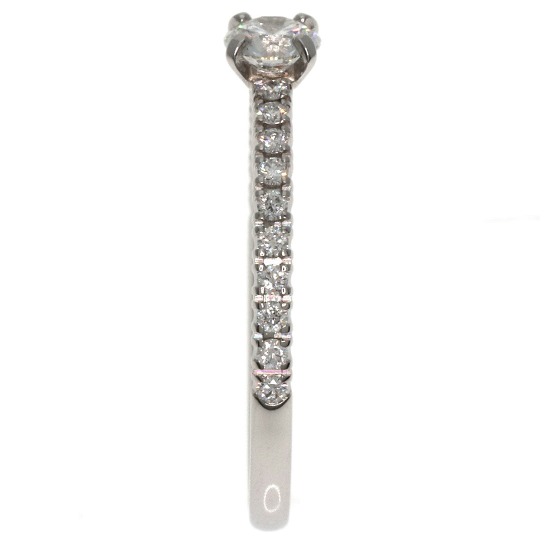 CARTIER Ring PT950 Silver Etincel de Cartier Solitaire #48