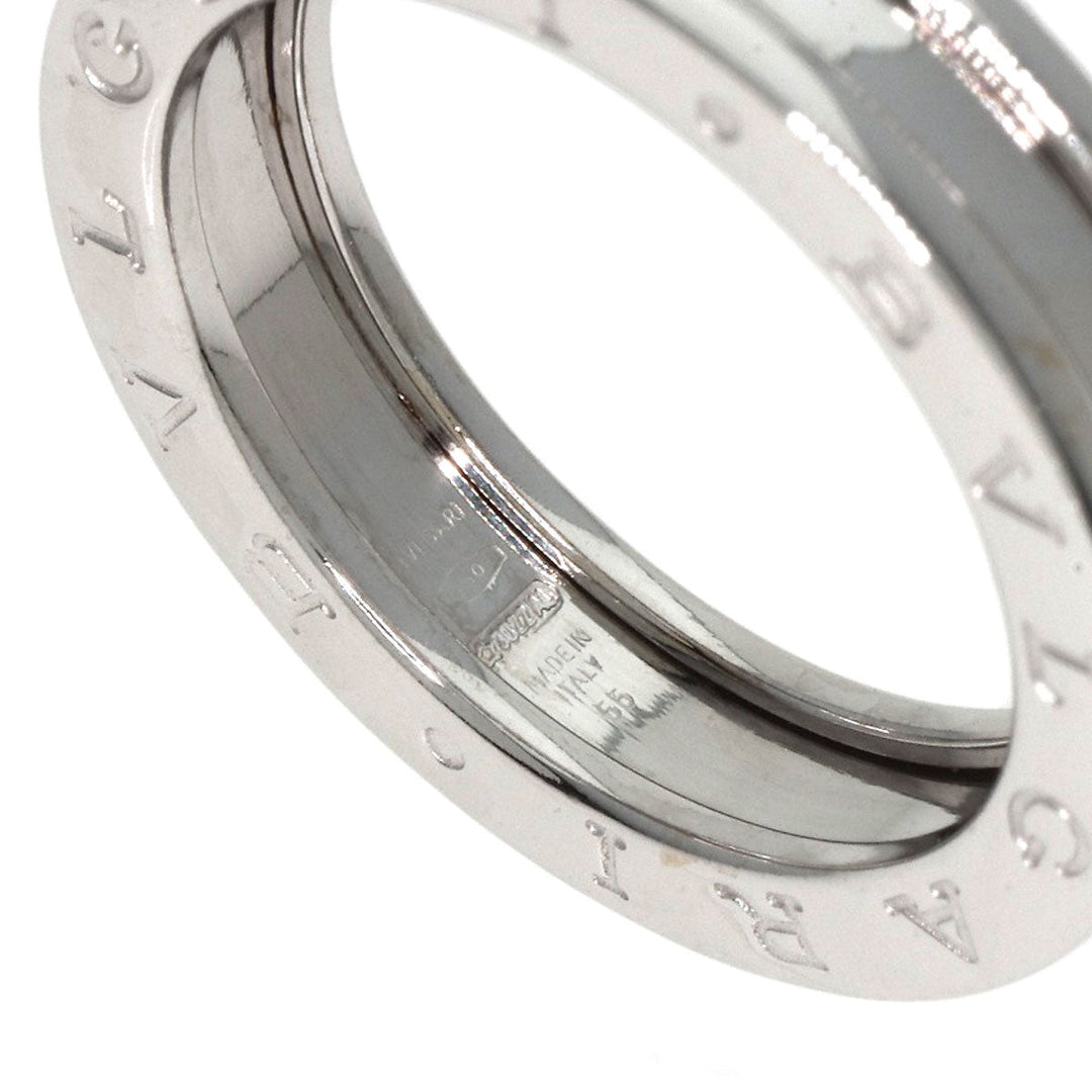 BVLGARI Ring K18WG Silver B-zero1 B-zero One 1 Hand XS #55 Women Used Authentic