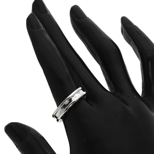BVLGARI Ring K18WG Silver B-zero1 B-zero One 1 Hand XS #55 Women Used Authentic