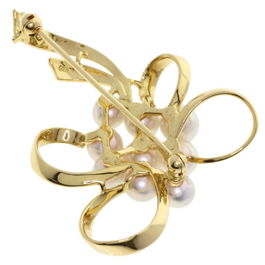 MIKIMOTO Brooch 18K Yellow Gold gold Pearl Women Used Authentic