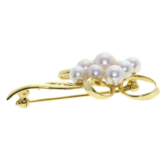 MIKIMOTO Brooch 18K Yellow Gold gold Pearl Women Used Authentic