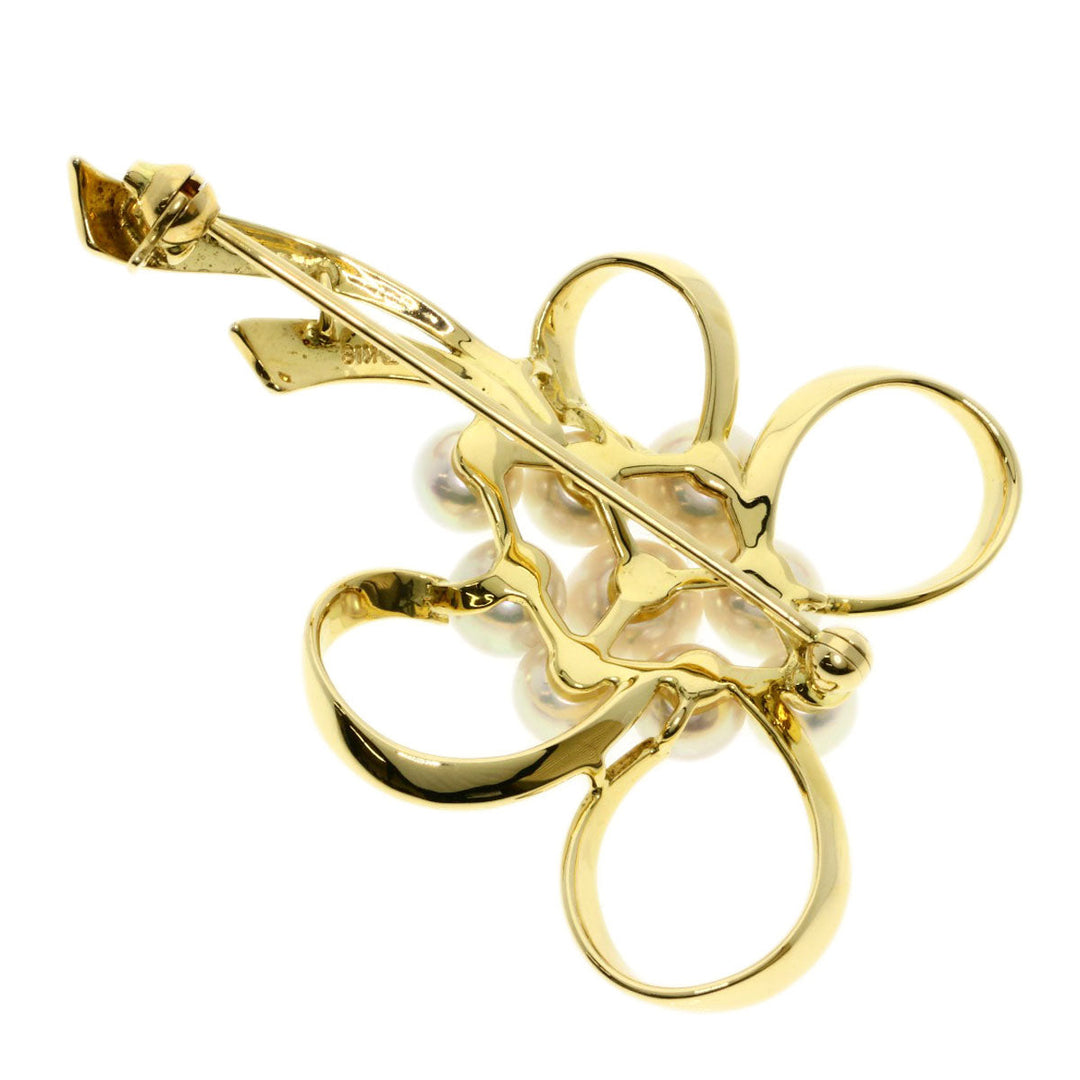 MIKIMOTO Brooch 18K Yellow Gold gold Pearl Women Used Authentic