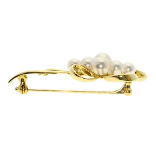 MIKIMOTO Brooch 18K Yellow Gold gold Pearl Women Used Authentic