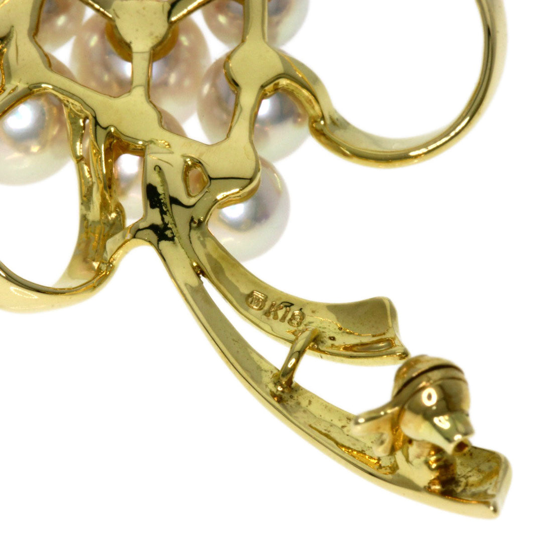 MIKIMOTO Brooch 18K Yellow Gold gold Pearl Women Used Authentic