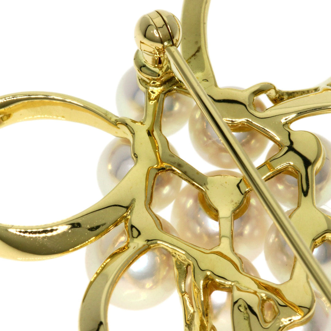 MIKIMOTO Brooch 18K Yellow Gold gold Pearl Women Used Authentic