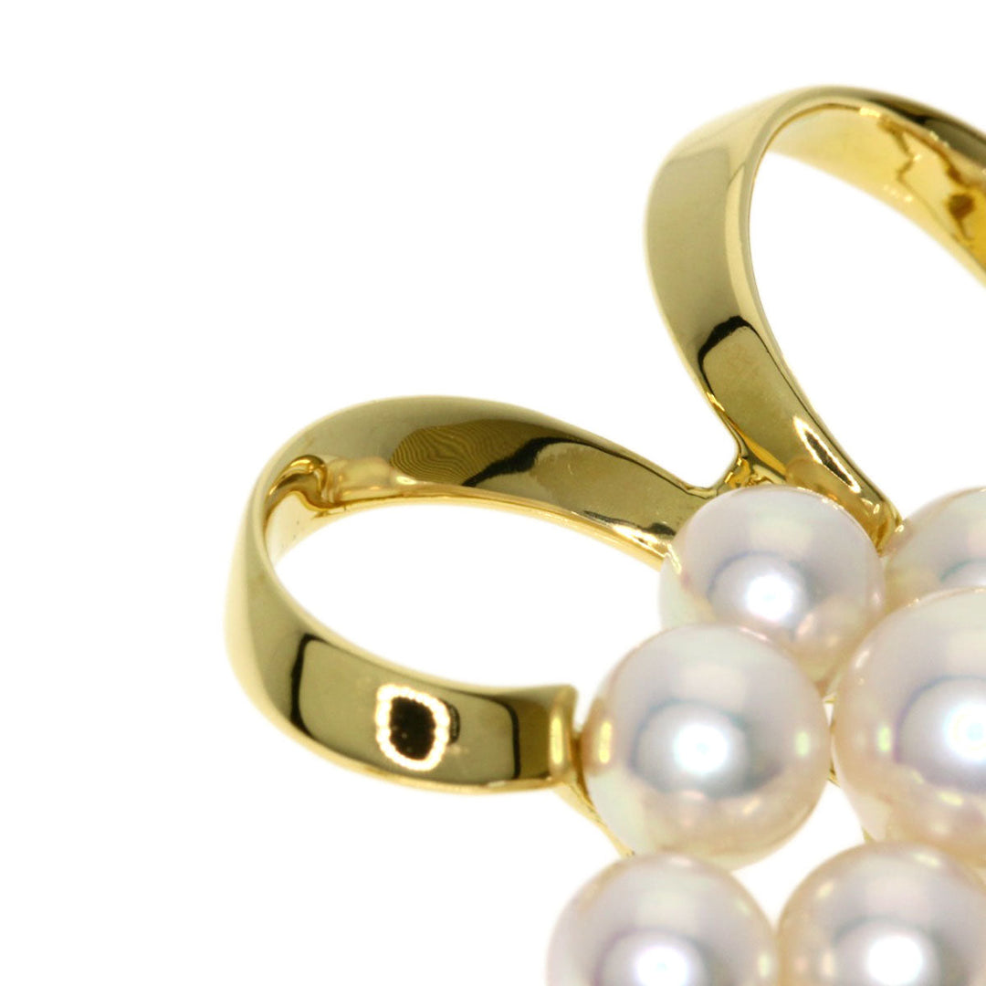 MIKIMOTO Brooch 18K Yellow Gold gold Pearl Women Used Authentic