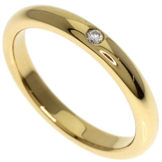 TIFFANY&Co. Ring 18K Yellow Gold gold Classic Band 1P Diamond Women Used Authentic