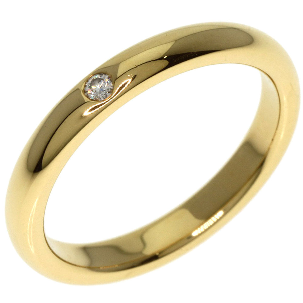 TIFFANY&Co. Ring 18K Yellow Gold gold Classic Band 1P Diamond Women Used Authentic