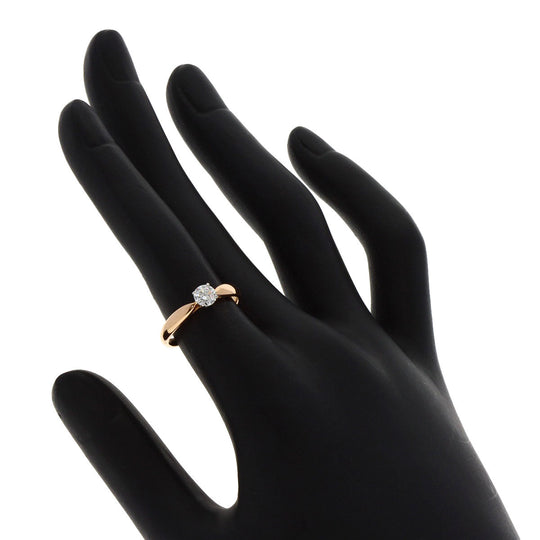 TIFFANY&Co. Ring K18PG , PT950 gold Solitaire diamond Women Used Authentic
