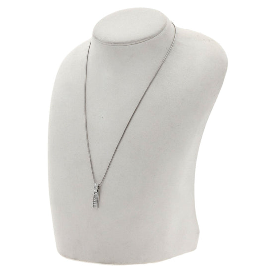 TIFFANY&Co. Necklace K18WG Silver Atlas Diamond