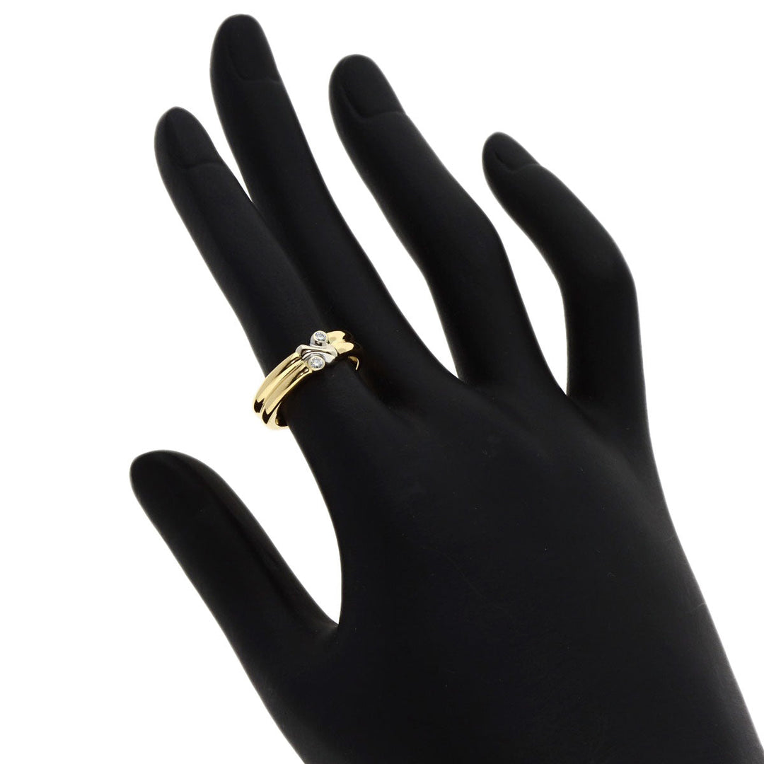 TIFFANY&Co. Ring 18K Yellow Gold gold Signature 2P Diamond