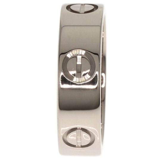 CARTIER Ring K18WG Silver Love Ring #51 Women Used Authentic