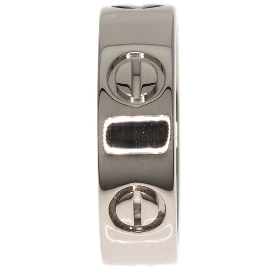 CARTIER Ring K18WG Silver Love Ring #49 Women Used Authentic