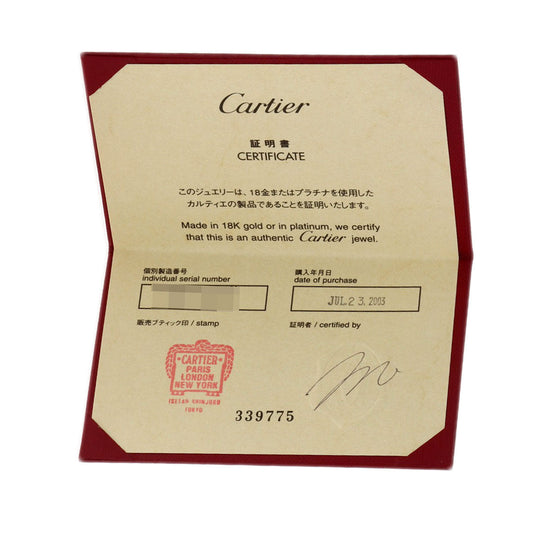 CARTIER Ring K18WG Silver Love Ring #49 Women Used Authentic