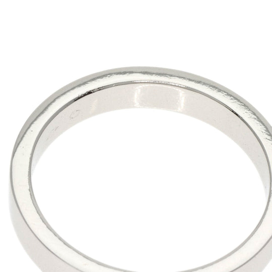 CARTIER Ring PT950 Silver Engraved 1P Diamond # 49 Women Used Authentic