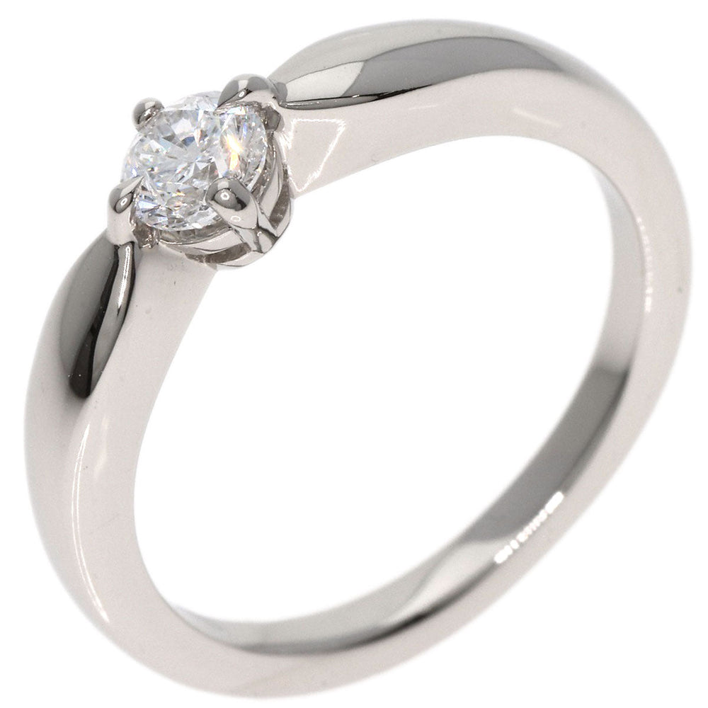 BVLGARI Ring PT950 Silver Teddy Cata Venice Diamond