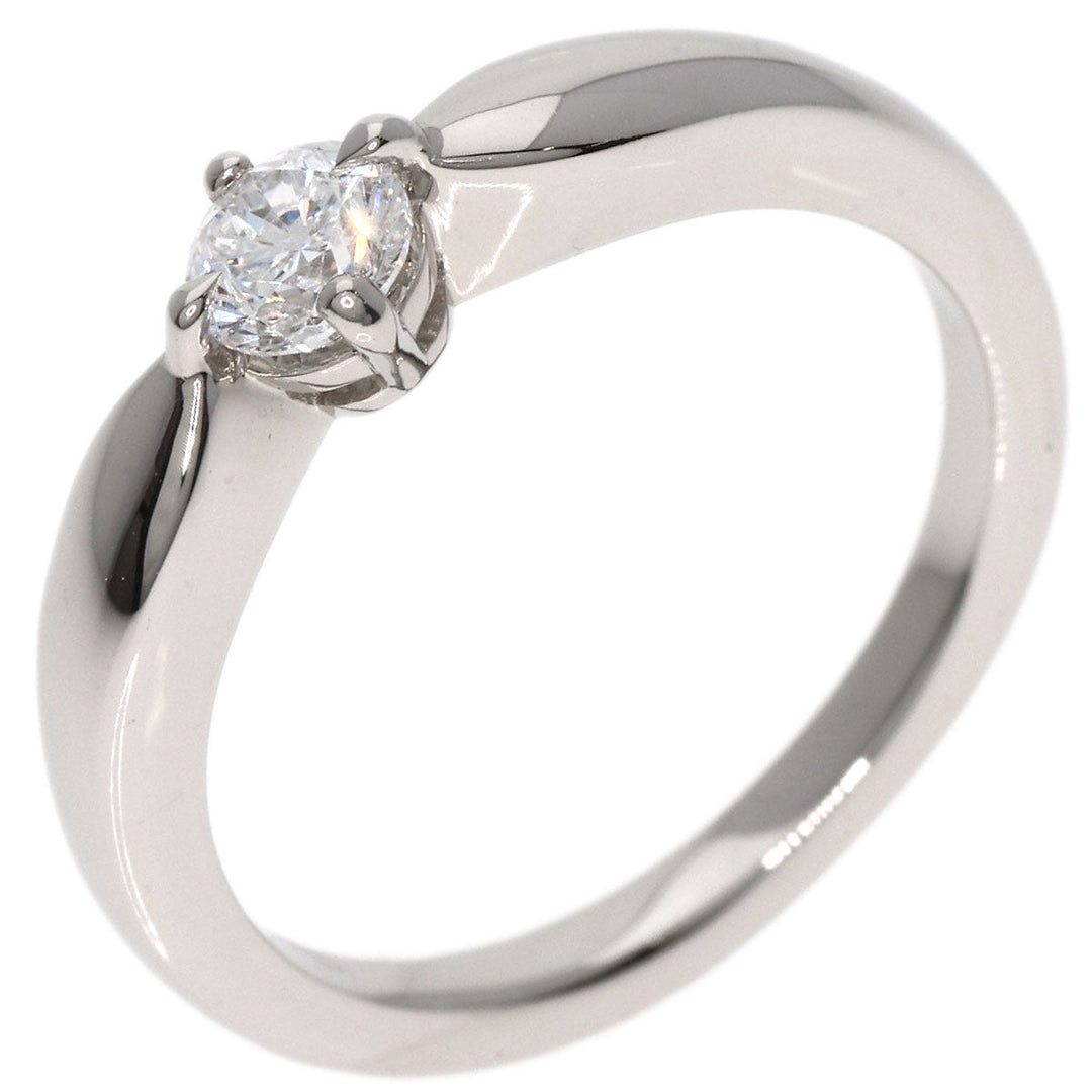 BVLGARI Ring PT950 Silver Teddy Cata Venice Diamond