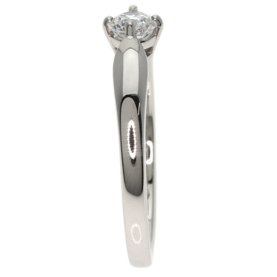 BVLGARI Ring PT950 Silver Teddy Cata Venice Diamond