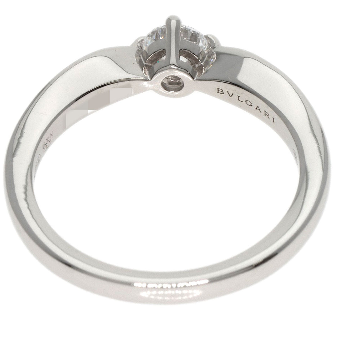 BVLGARI Ring PT950 Silver Teddy Cata Venice Diamond