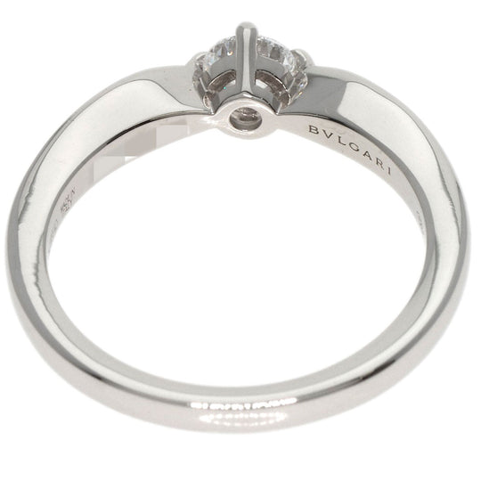 BVLGARI Ring PT950 Silver Teddy Cata Venice Diamond