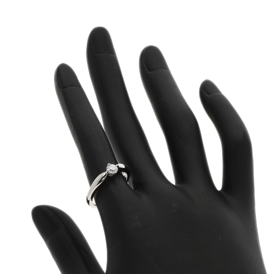 BVLGARI Ring PT950 Silver Teddy Cata Venice Diamond