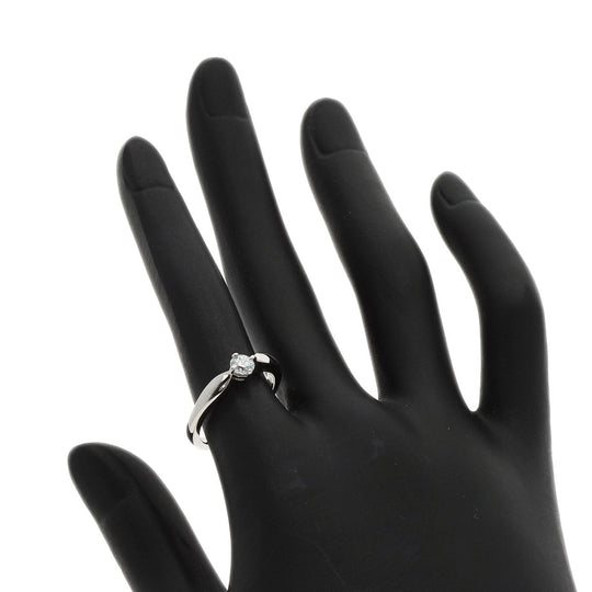 BVLGARI Ring PT950 Silver Teddy Cata Venice Diamond