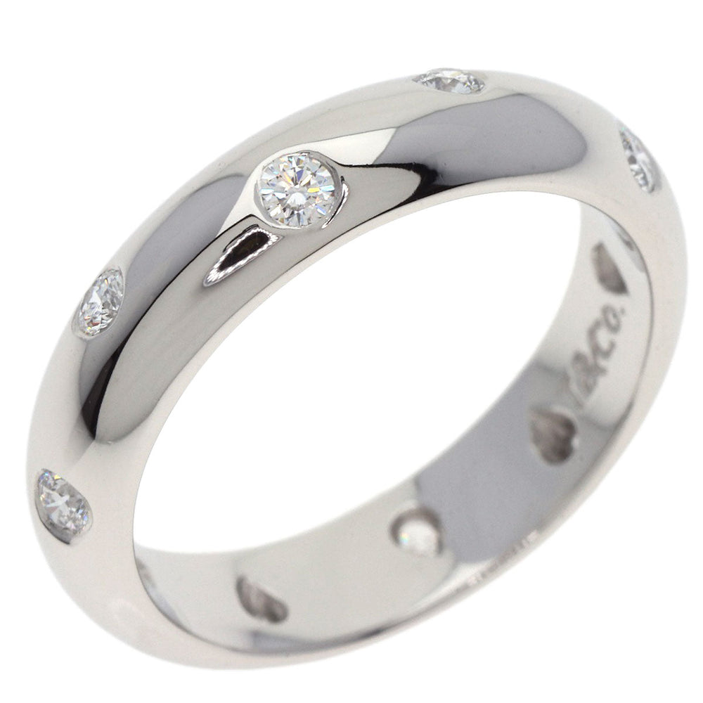 TIFFANY&Co. Ring PT950 Silver Dot's diamond Women Used Authentic