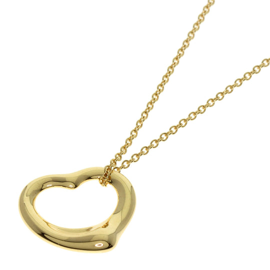 TIFFANY&Co. Necklace 18K Yellow Gold gold Open heart Women Used Authentic