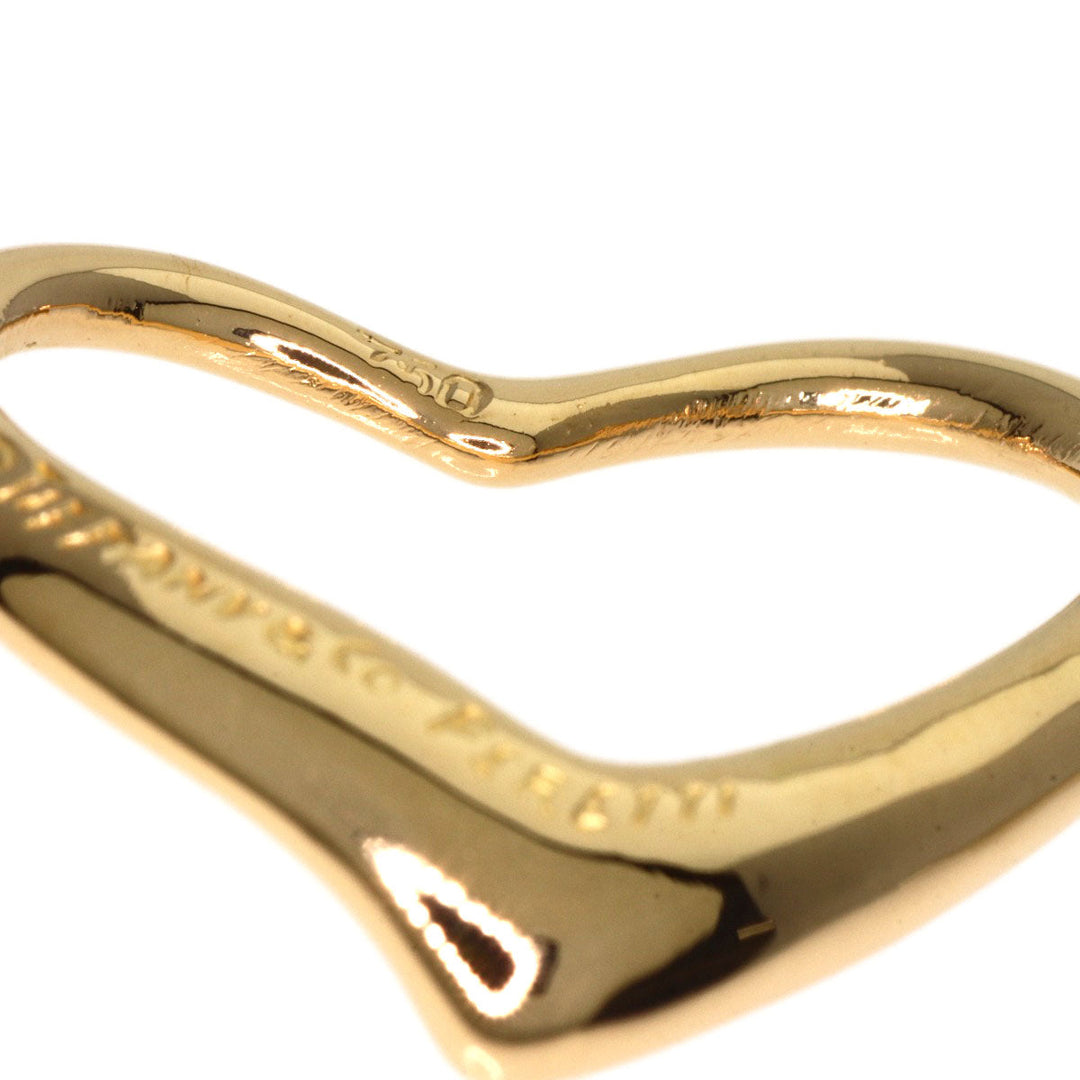 TIFFANY&Co. Pendant top 18K Yellow Gold gold Open heart Women Used Authentic