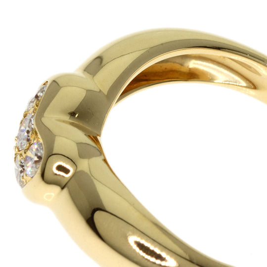 TIFFANY&Co. Ring 18K Yellow Gold gold Heart pave diamond Women Used Authentic