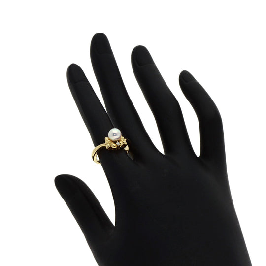 MIKIMOTO Ring 18K Yellow Gold gold Pearl pearl diamond