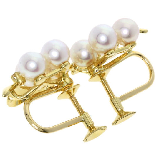 MIKIMOTO Earring 18K Yellow Gold gold Pearl pearl diamond