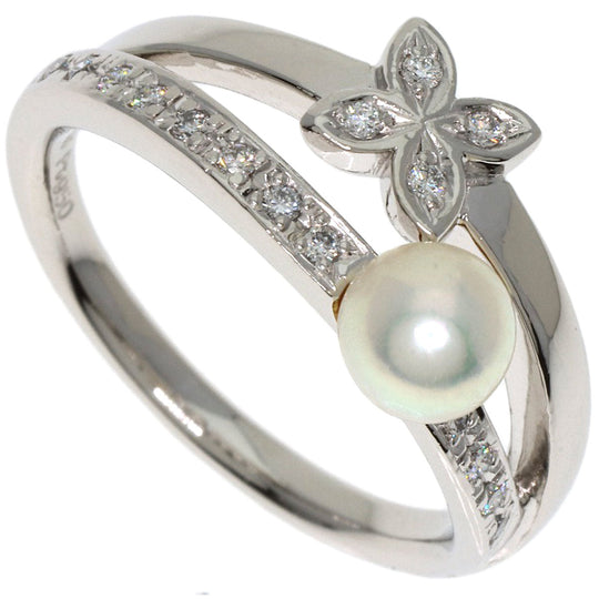 MIKIMOTO Ring PT950 Silver Pearl pearl diamond