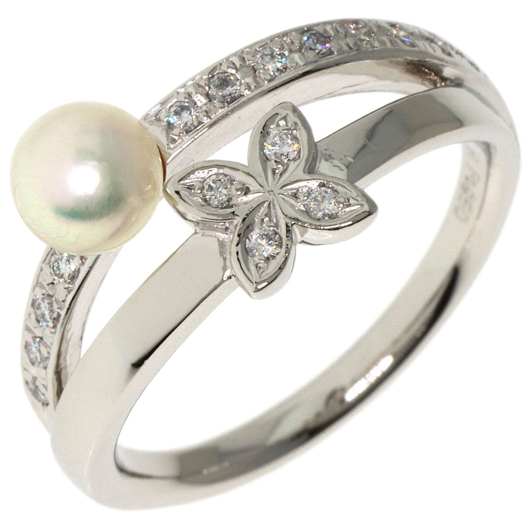 MIKIMOTO Ring PT950 Silver Pearl pearl diamond