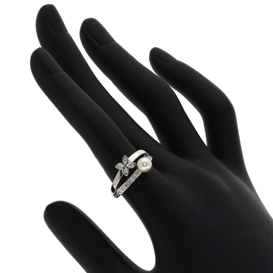 MIKIMOTO Ring PT950 Silver Pearl pearl diamond