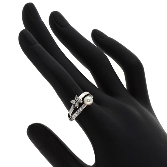 MIKIMOTO Ring PT950 Silver Pearl pearl diamond