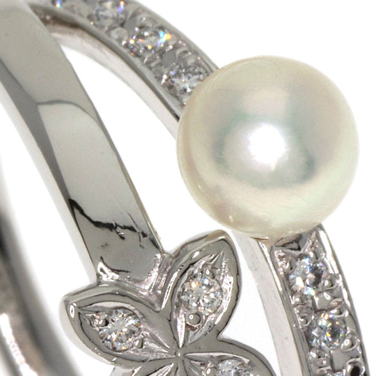 MIKIMOTO Ring PT950 Silver Pearl pearl diamond