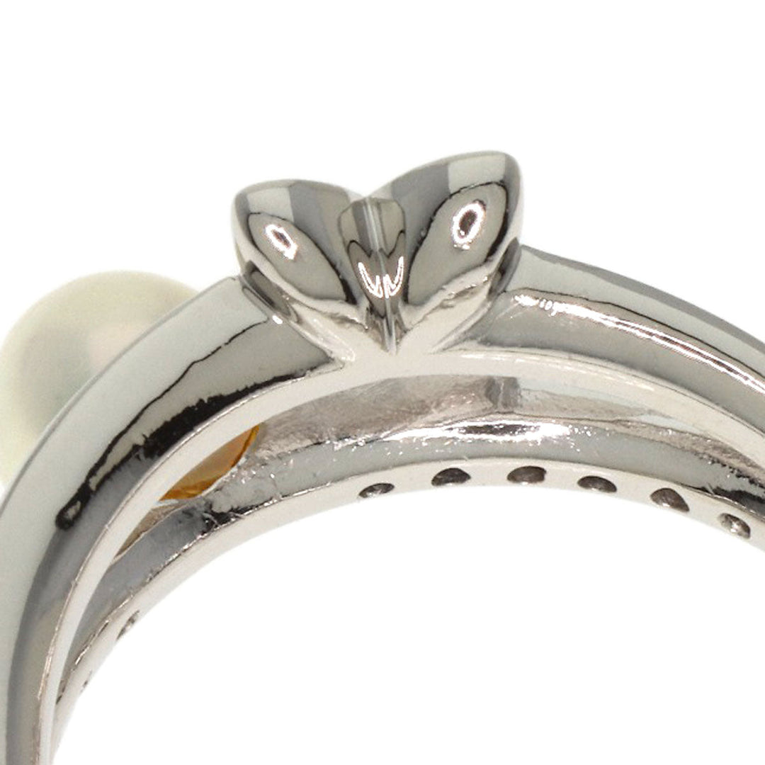 MIKIMOTO Ring PT950 Silver Pearl pearl diamond