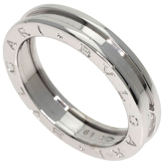 BVLGARI Ring K18WG Silver B-zero1 B-zero One 1 Band XS #61 Women Used Authentic