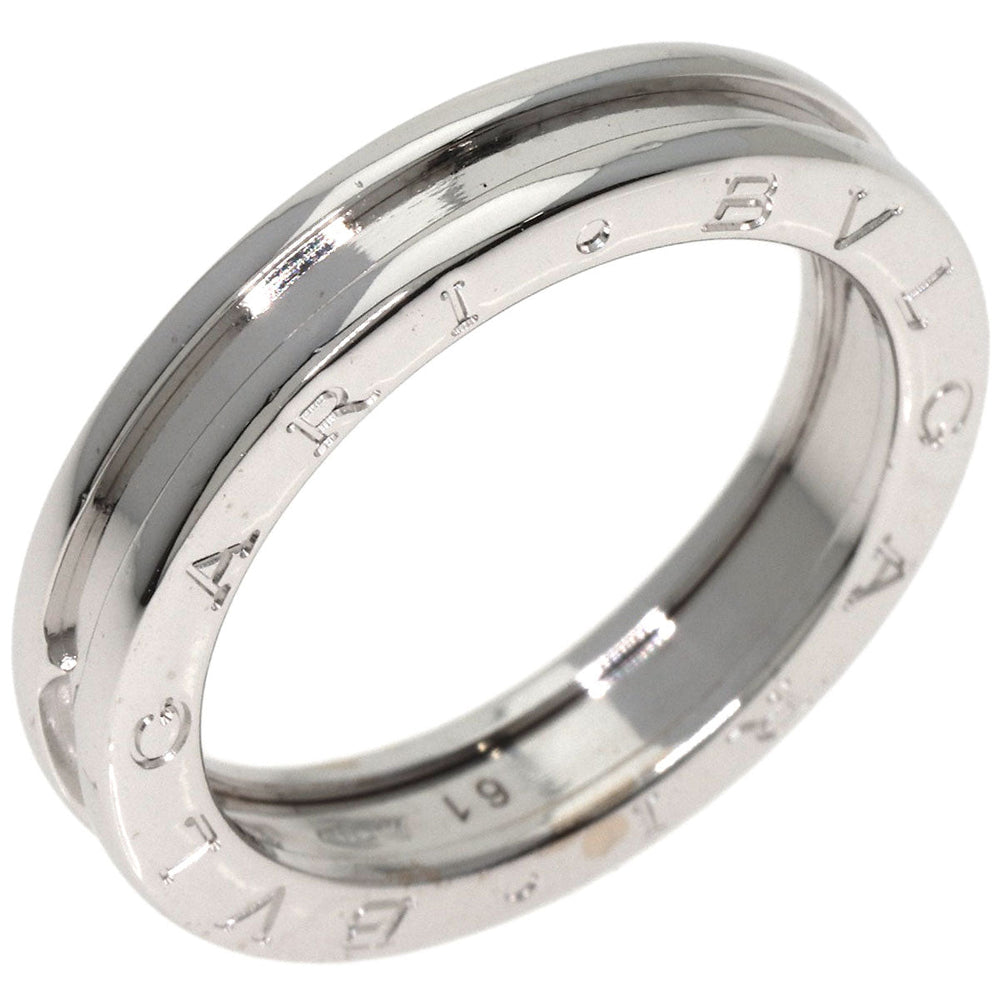 BVLGARI Ring K18WG Silver B-zero1 B-zero One 1 Band XS #61 Women Used Authentic