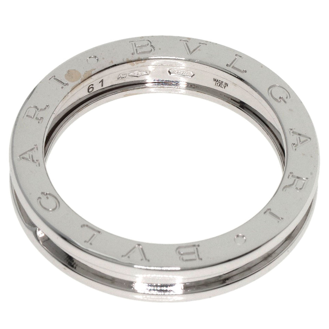BVLGARI Ring K18WG Silver B-zero1 B-zero One 1 Band XS #61 Women Used Authentic
