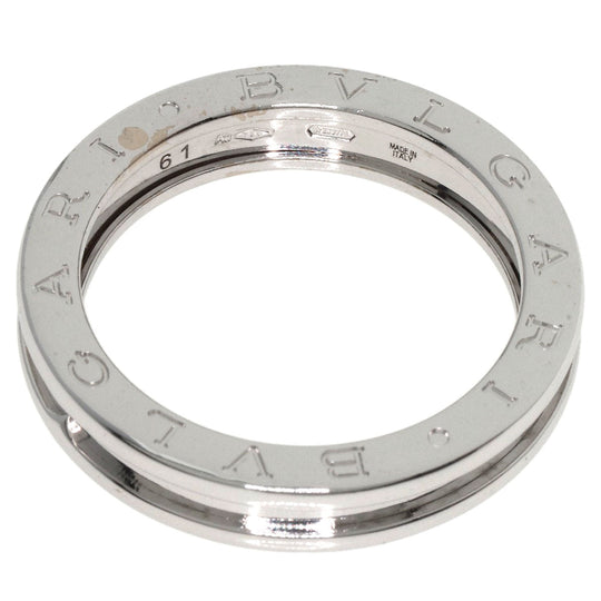 BVLGARI Ring K18WG Silver B-zero1 B-zero One 1 Band XS #61 Women Used Authentic