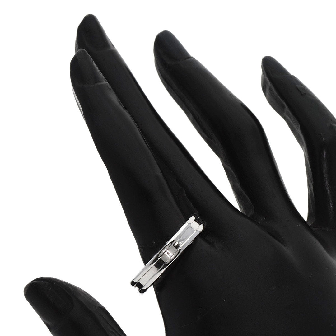 BVLGARI Ring K18WG Silver B-zero1 B-zero One 1 Band XS #61 Women Used Authentic