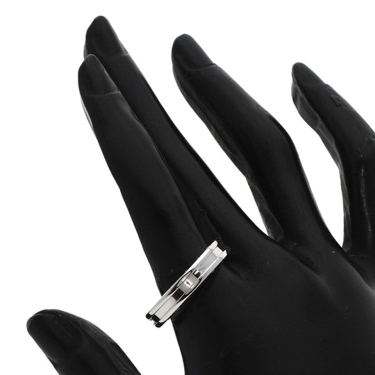 BVLGARI Ring K18WG Silver B-zero1 B-zero One 1 Band XS #61 Women Used Authentic